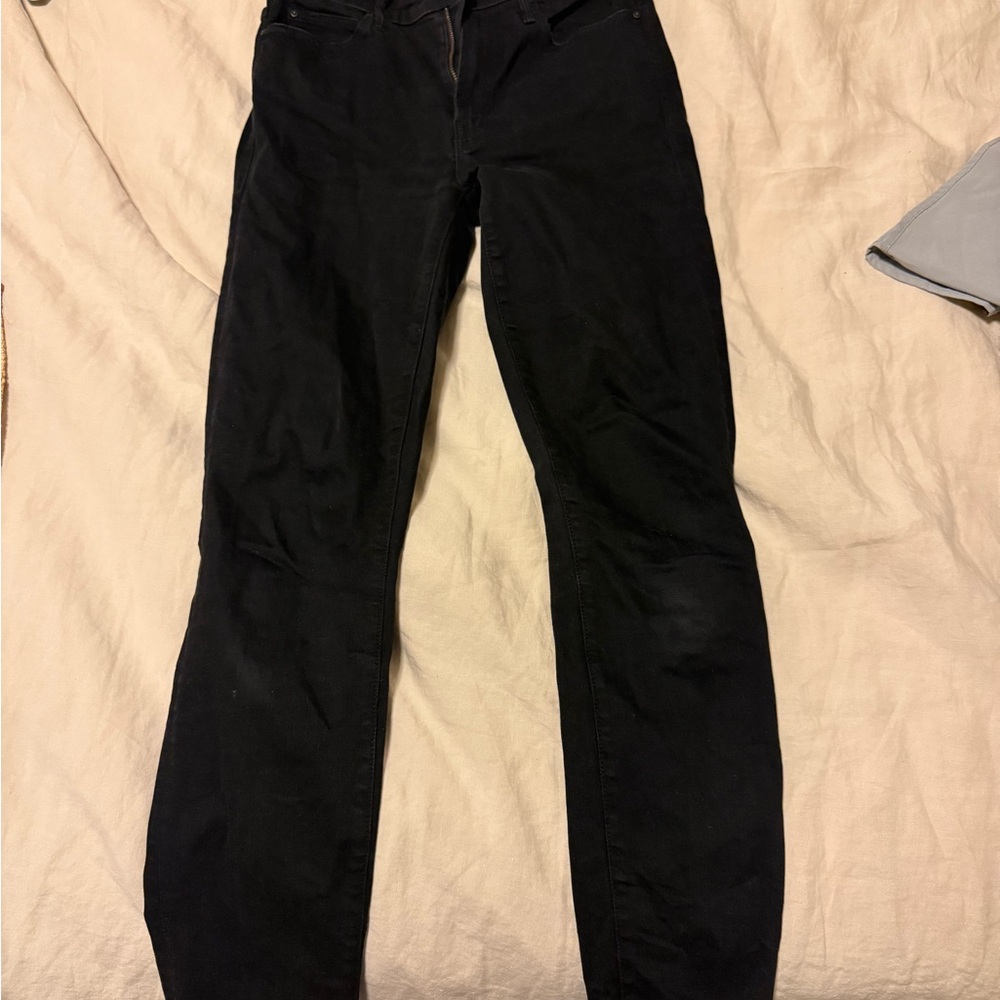 Mother denim - stunner zip ankle step fray black jeans